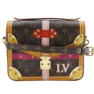 LOUIS VUITTON Pochette Metis Shoulder Bag Summer trunk Brown Monogram c